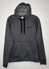 Nike Therma-Fit Women s Size Medium Hoodie Pullover Gray Black w/Pocket