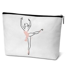Ballet Dance Makeup Bag, Ballerina Dance Recital Gifts For Girls, Travel Cosm...