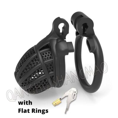 Mamba Male Chastity Device Honeycomb Cage Men Small Resin Bird Lock Belt 4 Rings