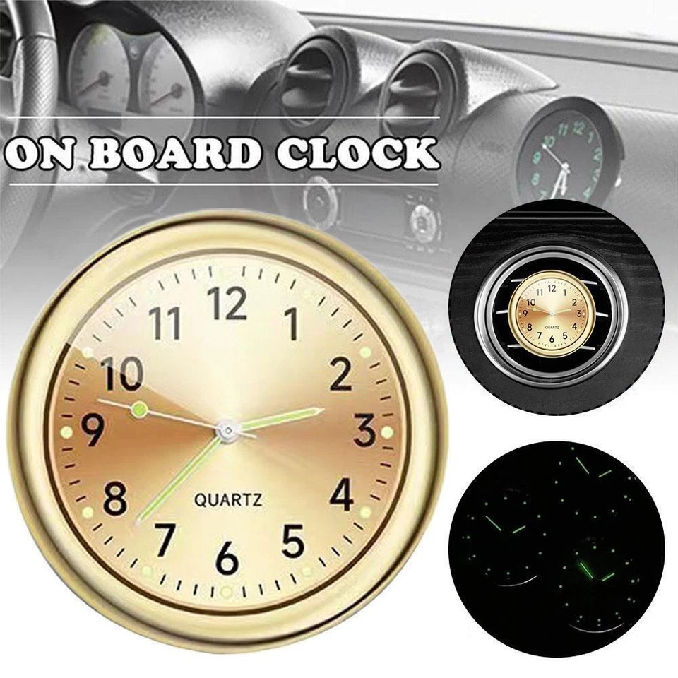 Pocket Small Mini Luminous Quartz Analog Watches Stick-On For Car/ Clock E6H4 - Image 4 of 4