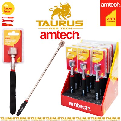 75 cm AMTECH TELESKOP MAGNETISCHES AUFNAHMEWERKZEUG 16 LB SCHWERLASTLIFT LANGE REICHWEITE UK