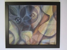 VINTAGE 1970 ABSTRACT EXPRESSIONISM PAINTING MODERNISM CUBISM NON OBJECTIVE 