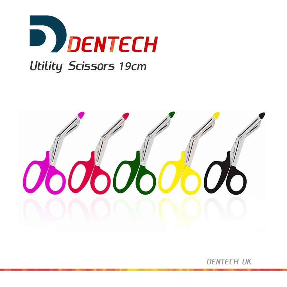DENTECHUK TUFF CUT UTILITY BANDAGE SCISSORS NURSING SURGICAL VETERINARY 1ST AID HOUSEHOLD
