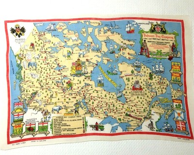 Hudson Bay Company Linen Tea Towel Historic Trading Posts ...