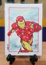 Iron Man 1/1 Mel Joy San Juan Mjs, The Avengers Sketchafex Sketch Card