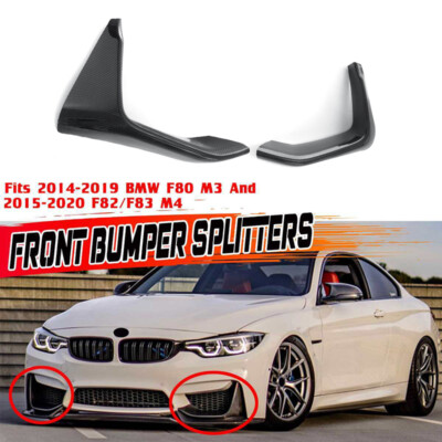 Carbon Fiber Pair For BMW F80 M3 F82 F83 M4 2015-2019 Front Bumper
