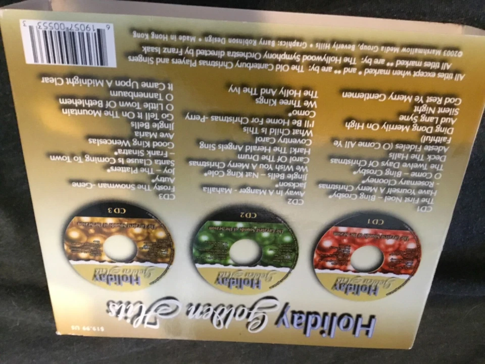 Holiday Golden Hits CD 3 Disc Set NEW Bing Crosby Sinatra Cole Como Platters Foto 2 de 2