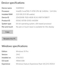 Dell OptiPlex 5040 i7 RAM 32 GB