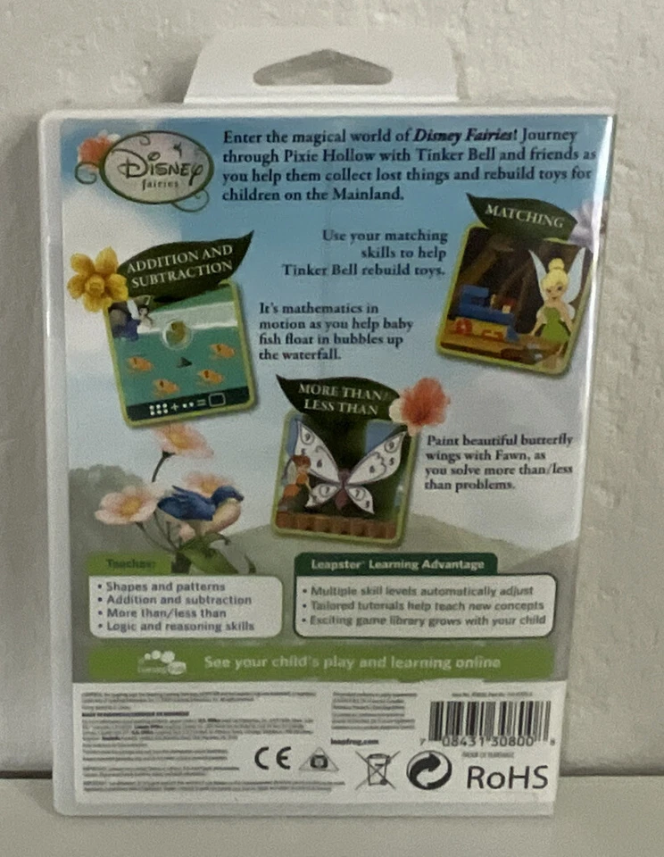 Leap Frog Leapster Learning Game Disney Fairies - Pre-K-1st Grade - Age 4-7 New - Image 2 of 2