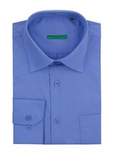 DTI BB Signature Mens Modern Classic Fit 2 Ply Pure Cotton Solid Dress