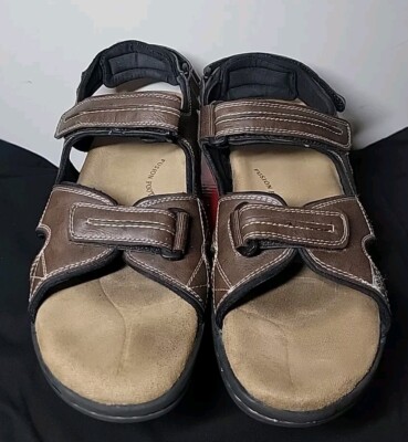 Men\'s Dockers Dark Brown Leather Sandals Size 13 Excellent -worn one time Dockers Mens Sarasota Tumbled Full Grain Moc Toe Sandal  main image 3