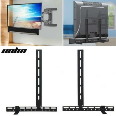 UNHO Soundbar Halterung universal verstellbar, Unten/Oben Montage Lautsprecher Halter