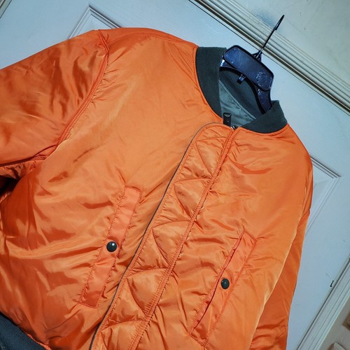 Alpha Industries Jacket Men Larggge Black Orange MA 1 Bomber Flight MIL-J-82790J - Picture 5 of 22
