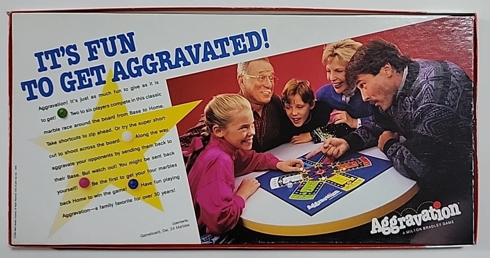 De colección 1989 Milton Bradley Aggravation The Classic Marble Race Juego Completo Foto 2 de 4