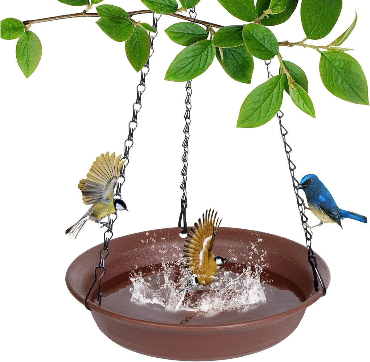 Hanging Bird Bath for Outside, VUWEZ Hanging Birdbath Bird