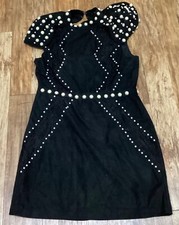 Boohoo Premium Pearl Trim Cape Dress Size 14