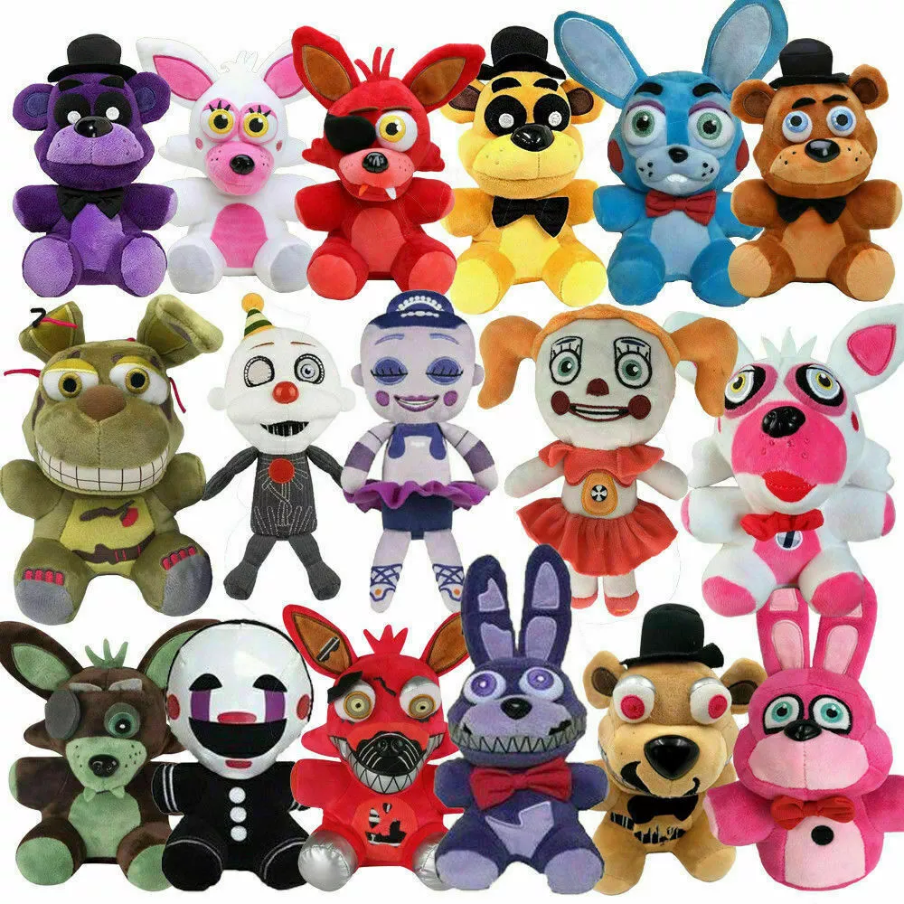 Set 3 Foxy Plushies - 7 Phantom Foxy, Foxy the Pirate, Funtime