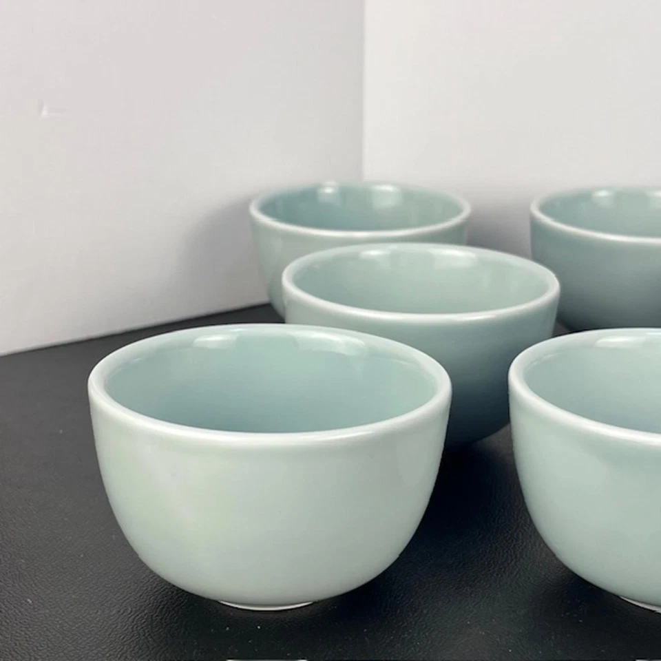 Juego de 12 fruteros de porcelana de inspiración asiática minimalista Alessi for Delta de 5 oz. Foto 4 de 4