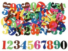 100 Découpes en papier 10 coul _ CHIFFRES 2,4cm _ Die cut scrapbooking carterie 