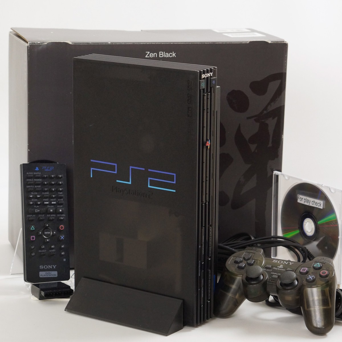 PS2 ZEN BLACK Console SCPH-37000 B Tested System Made in japan 
