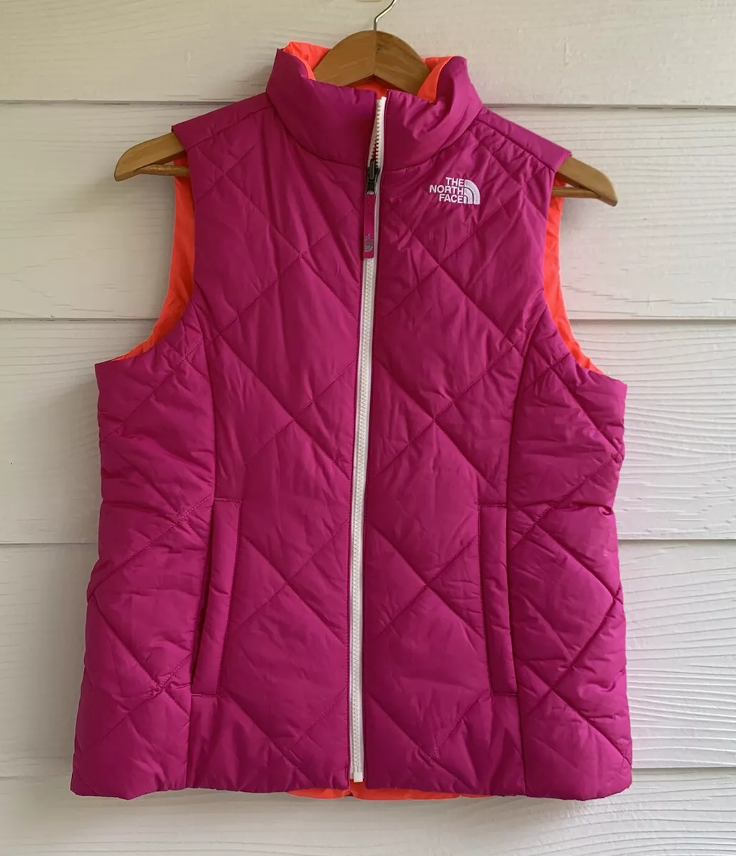 North face hot sale pink vest