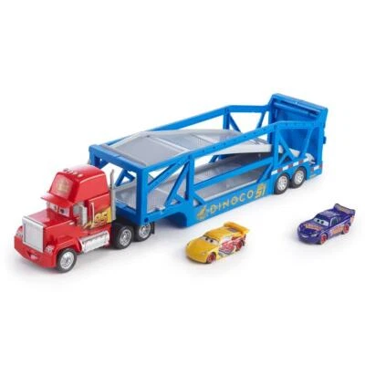 Disney Cars Großer Truck Mack Transporter Blau Dinoco Auto LKW Autotransporter
