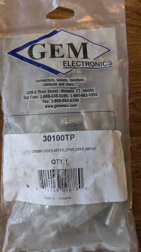 Lot 100+ Belden BNC 1-Piece Compression Connectors RG59 FS6RCAU-R FS59BNCSL-R - Picture 5 of 7