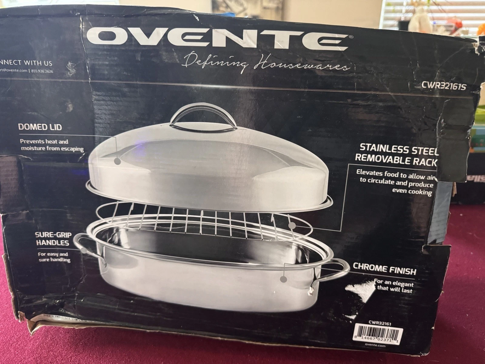 stainless steel roasting pan with rack
Opens in a new window or tab