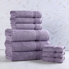 Egyptian Cotton 9-Piece Towel Set, Assorted Towels for Home Bathroom, Guest B...