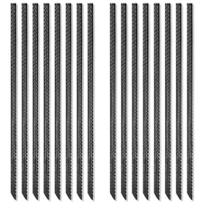 16 Inches Rebar Stakes16pcs Heavy Duty Straight Metal Ground Anchors with Chi...