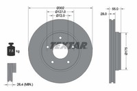 2X Bremsscheibe Vorne Textar 92253303 FÜR Jeep Bremsscheiben Scheibenbremse