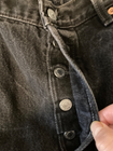Levis 501 Mens Button Fly Jeans Black 36x36 (Mislabeled ac. 35x31.5) 100% Cotton