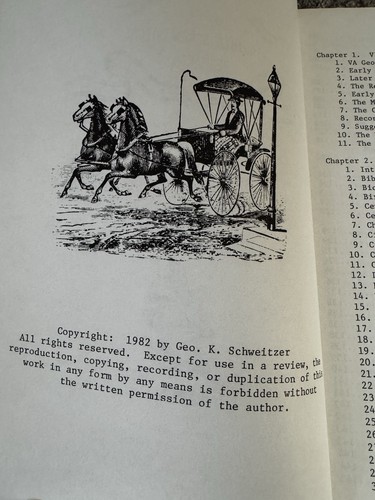 Virginia Genealogical Research by Schweitzer PB 1995 - Picture 3 of 3
