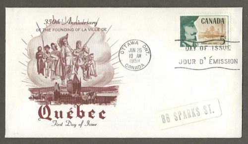 Canada first day cover, 379 Champlain , unusual cachet [104