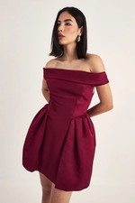 Nastygal Dark Red Mini Dress Womens Going Out Dresses