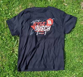 Camiseta De Colección Nascar Kyle Busch Gráfica Para Hombre XL #8 Chevrolet RCR Racing Negra Camiseta