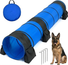 28In Dog Tunnel for Large Dogs, 10Ft Heavy Duty Dog Agility Training Equipment w