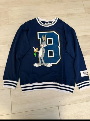 NWT Looney Tunes Men's Vintage Bugs Bunny Varsity Crew Sweatshirt, Size L