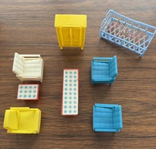 Vintage Mattel Barbie Doll Mid Century Modern Furniture Set 1968 EIGHT pieces