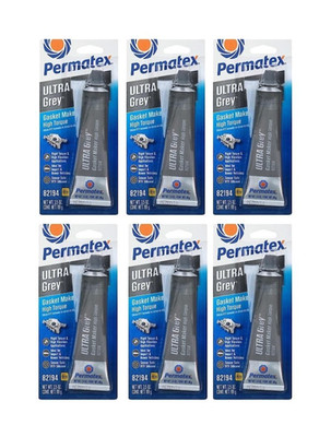 Permatex Ultra Grey RTV Silicone Gasket Maker Set High-Torque 21oz (6 pack)