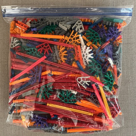 550+ KNEX Standard Size Rods & Connectors Random Mixed Bulk Lot Parts ~FREE SHIP