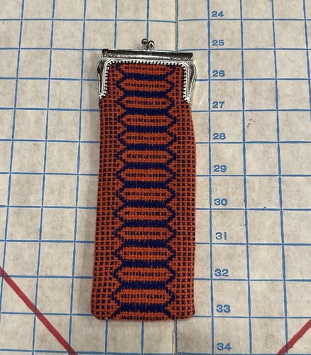 Vintage Knitted Sunglass Glasses Soft Case Pocket Snapper Geometric