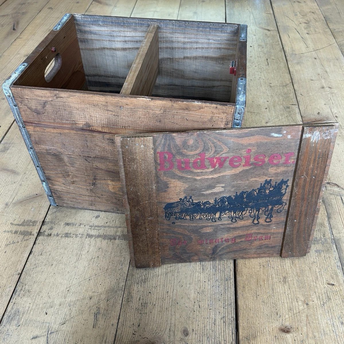 Wooden Beer Case Indiana Collectible Budweiser Signs & Tins for 