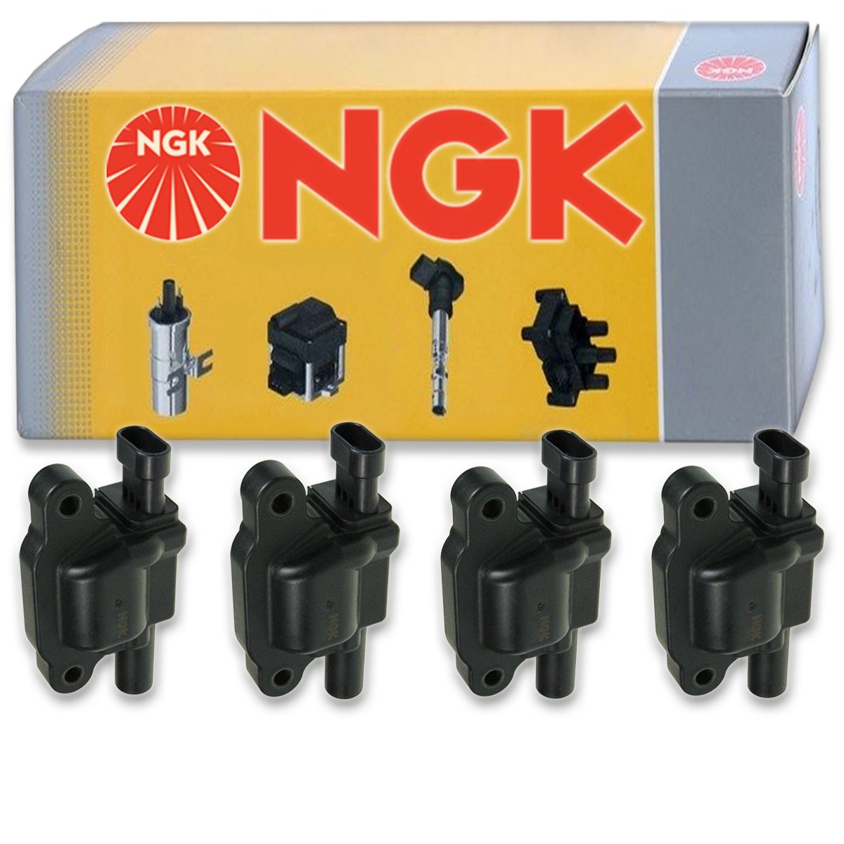 4 pc NGK 48713 U5132 Ignition Coils for UF413T UF413 UF-413 IC533 E893 D513A hw