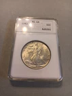 1943 Walking Liberty Half Dollar Graded by ANACS MS-64 in An Old Soap Box Holder