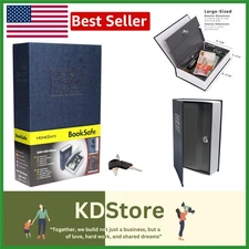 Large Blue Book Safe Lock Box - Discreet Diversion Safe for Jewelry Money