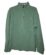 Polo Ralph Lauren Men  s Quarter-Zip Pullover Sweater Green Size Large