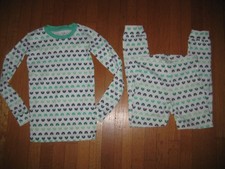 St. Patrick  s Day Pajamas Shamrock Clover Green Organic 8-9 Kids