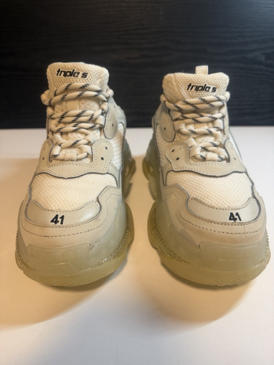 Balenciaga Triple S White Sneaker Size 41/ (9M/11W) | eBay