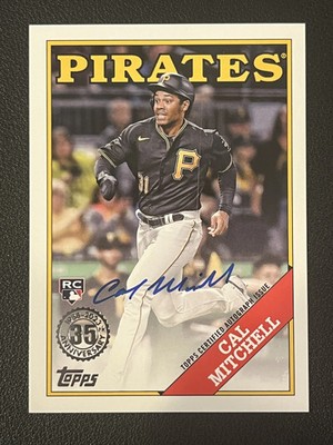 Cal Mitchell 2023 Topps 1988 35th Anniversary Auto 88BA-CMI Rookie RC Pirates